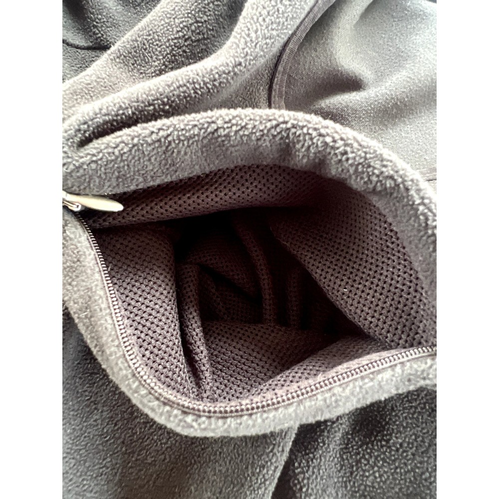 Nike‎ Pullover Womens M Vintage y2k Fleece Sweatshirt Black Pocket Therma Fit - Picture 10 of 12